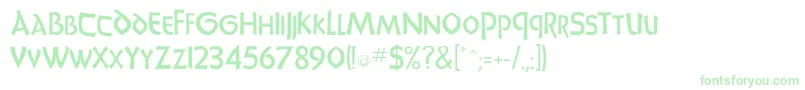 Jacklis Font – Green Fonts on White Background