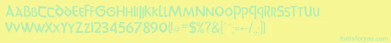 Jacklis Font – Green Fonts on Yellow Background