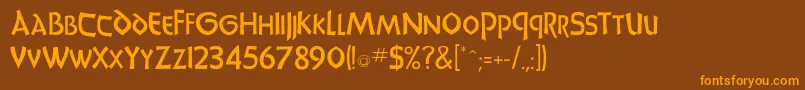 Jacklis Font – Orange Fonts on Brown Background