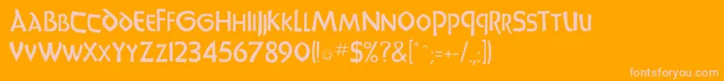 Jacklis Font – Pink Fonts on Orange Background