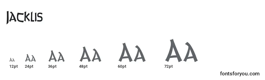 Jacklis Font Sizes