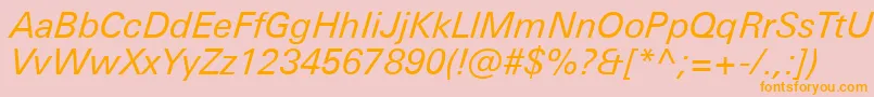 Подробнее о шрифте UniversNextProItalic Шрифт UniversNextProItalic – оранжевые шрифты на розовом фоне