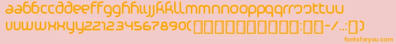 PhinoTight Font – Orange Fonts on Pink Background