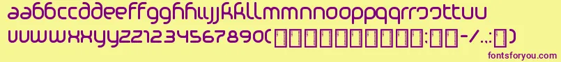 PhinoTight Font – Purple Fonts on Yellow Background