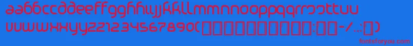 PhinoTight Font – Red Fonts on Blue Background