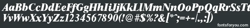 ThamesserialHeavyItalic Font – White Fonts on Black Background