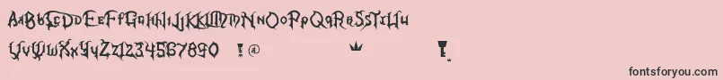 KingdomHearts Font – Black Fonts on Pink Background