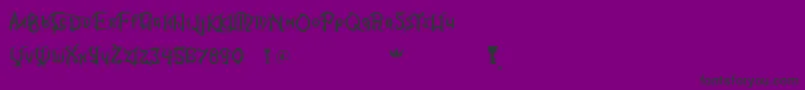 KingdomHearts Font – Black Fonts on Purple Background