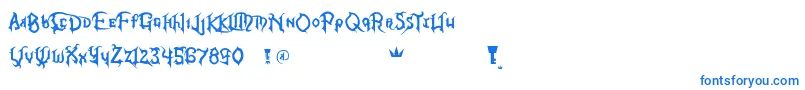 KingdomHearts Font – Blue Fonts on White Background