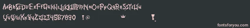 KingdomHearts Font – Pink Fonts on Black Background