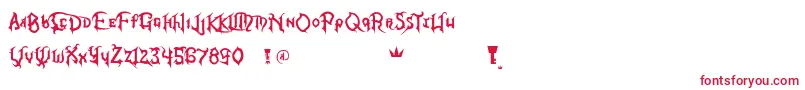 KingdomHearts Font – Red Fonts on White Background