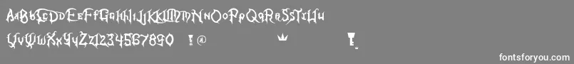 KingdomHearts Font – White Fonts on Gray Background