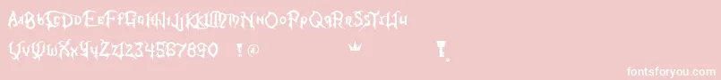 KingdomHearts Font – White Fonts on Pink Background