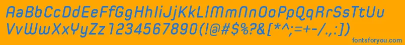 フォントSpoonSemiboldItalic – オレンジの背景に青い文字