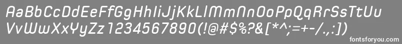 フォントSpoonSemiboldItalic – 灰色の背景に白い文字