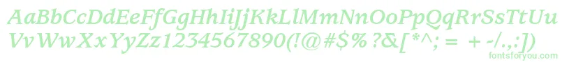 ExpositionSsiBoldItalic-Schriftart – Grüne Schriften