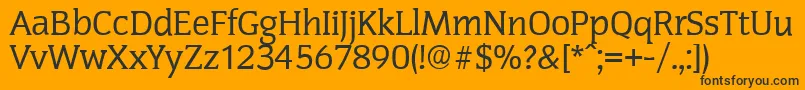 CongressserialRegular Font – Black Fonts on Orange Background