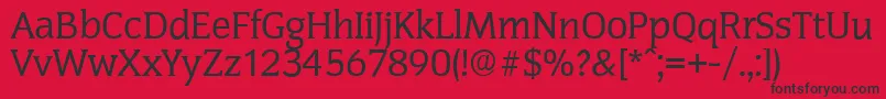 CongressserialRegular Font – Black Fonts on Red Background