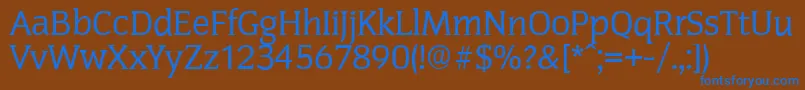 CongressserialRegular Font – Blue Fonts on Brown Background