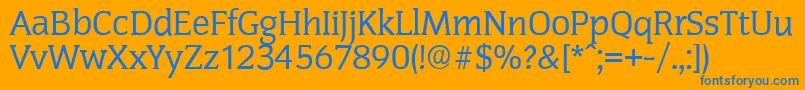 CongressserialRegular Font – Blue Fonts on Orange Background