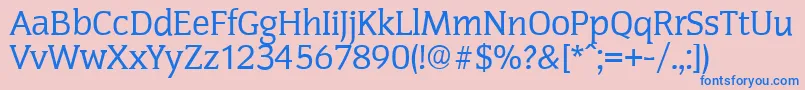 CongressserialRegular Font – Blue Fonts on Pink Background