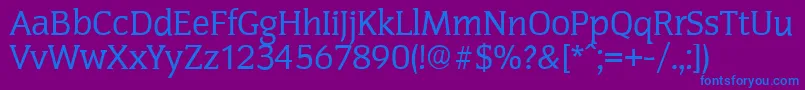 CongressserialRegular Font – Blue Fonts on Purple Background