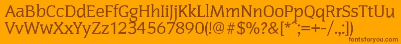 CongressserialRegular Font – Brown Fonts on Orange Background