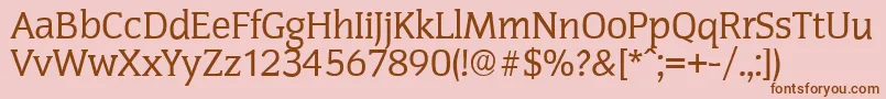 CongressserialRegular Font – Brown Fonts on Pink Background