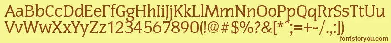 CongressserialRegular Font – Brown Fonts on Yellow Background