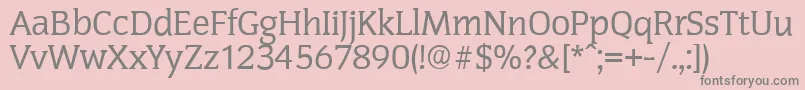 CongressserialRegular Font – Gray Fonts on Pink Background