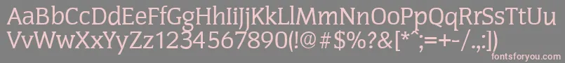 CongressserialRegular Font – Pink Fonts on Gray Background