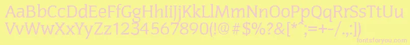 CongressserialRegular Font – Pink Fonts on Yellow Background