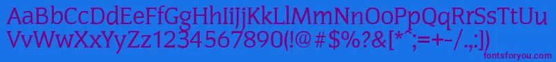 CongressserialRegular Font – Purple Fonts on Blue Background