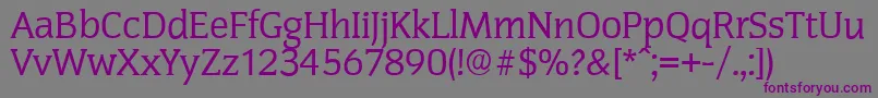 CongressserialRegular Font – Purple Fonts on Gray Background
