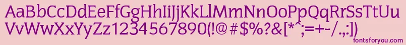 CongressserialRegular Font – Purple Fonts on Pink Background