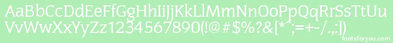 CongressserialRegular Font – White Fonts on Green Background