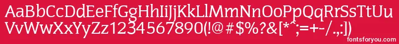CongressserialRegular Font – White Fonts on Red Background