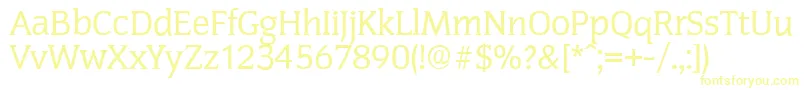 CongressserialRegular Font – Yellow Fonts on White Background