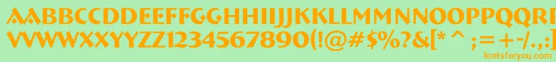 ABremen Font – Orange Fonts on Green Background