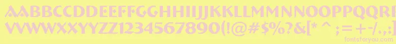 ABremen Font – Pink Fonts on Yellow Background