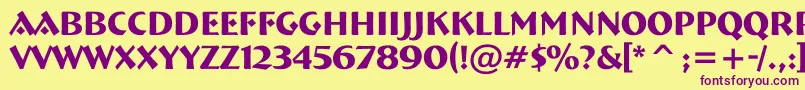 ABremen Font – Purple Fonts on Yellow Background