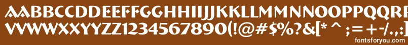 フォントABremen – 茶色の背景に白い文字