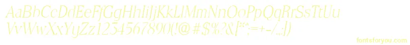 ToledoserialXlightItalic Font – Yellow Fonts
