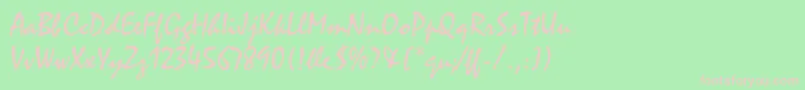 MistralLetPlain.1.0 Font – Pink Fonts on Green Background