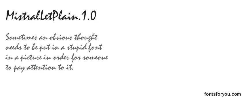 Schriftart MistralLetPlain.1.0