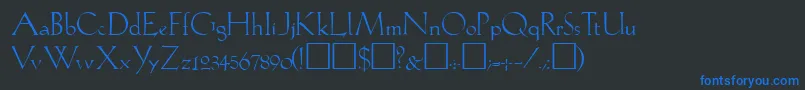 LilithRegular Font – Blue Fonts on Black Background