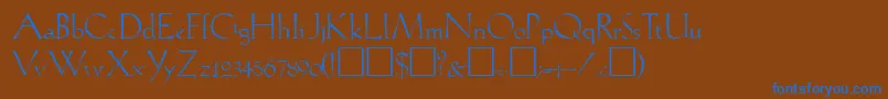 LilithRegular Font – Blue Fonts on Brown Background