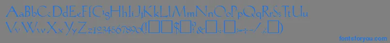 フォントLilithRegular – 灰色の背景に青い文字