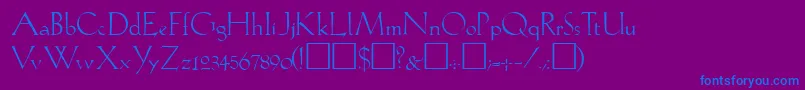Шрифт LilithRegular – синие шрифты на фиолетовом фоне