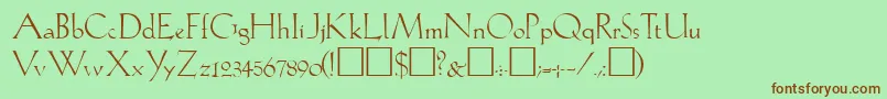 Шрифт LilithRegular – коричневые шрифты на зелёном фоне
